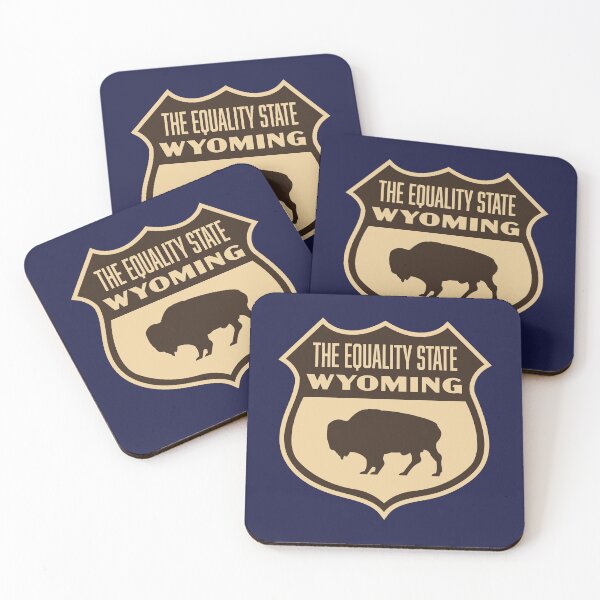 Item preview, The Equality State Wyoming Retro Buffalo Shield (Brown) designed and sold by deadmansupplyco.