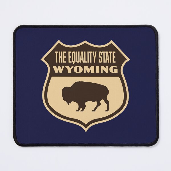 Item preview, The Equality State Wyoming Retro Buffalo Shield (Brown) designed and sold by deadmansupplyco.