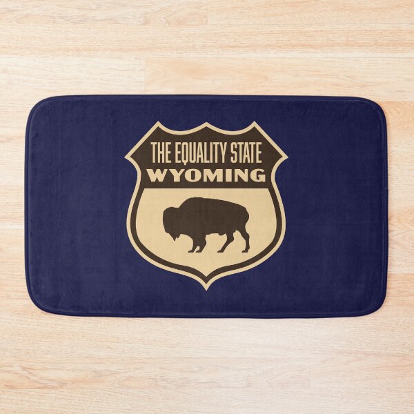 Item preview, The Equality State Wyoming Retro Buffalo Shield (Brown) designed and sold by deadmansupplyco.
