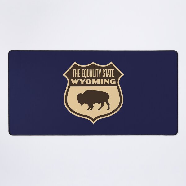 Item preview, The Equality State Wyoming Retro Buffalo Shield (Brown) designed and sold by deadmansupplyco.