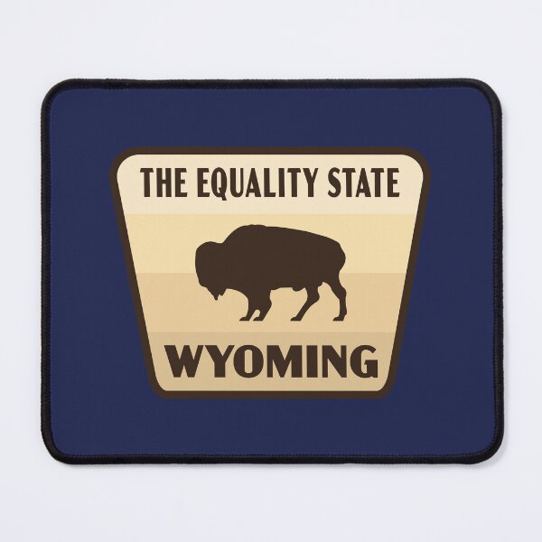 Item preview, The Equality State Wyoming Retro Buffalo Badge designed and sold by deadmansupplyco.