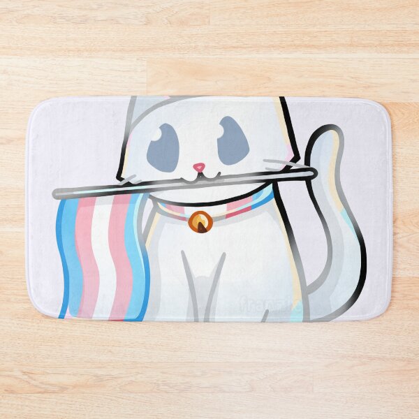 Item preview, Transgender Pride White Cat designed and sold by franzieart.