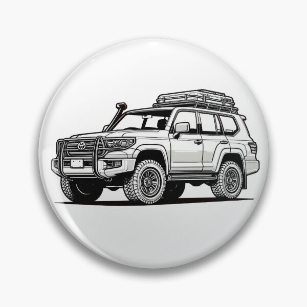 Item preview, Toyota Landcruiser Line Drawing designed and sold by Slammed Sketches.