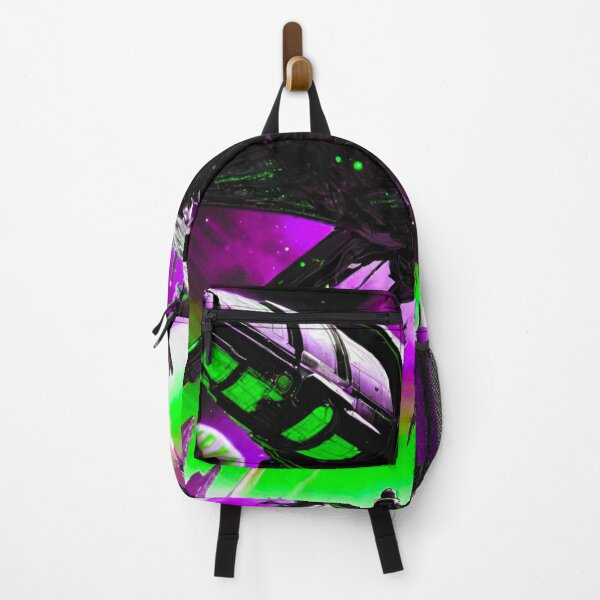 Item preview, Galactic Quest: Purple and Green Futuristic Space Rocket designed and sold by GrizzlyCollective.