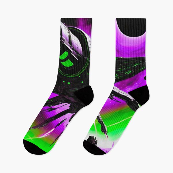 Item preview, Galactic Quest: Purple and Green Futuristic Space Rocket designed and sold by GrizzlyCollective.