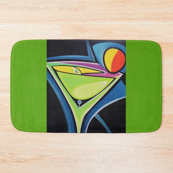 Item preview, Whimsical Olive Martini Glass - Stylized and Colorful with Abstract Designs Generative AI designed and sold by OlfactoART Studio.