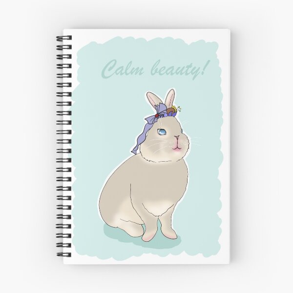 Item preview, cute brown bunny rabbit with flower and calm beauty designed and sold by Rifftoons.