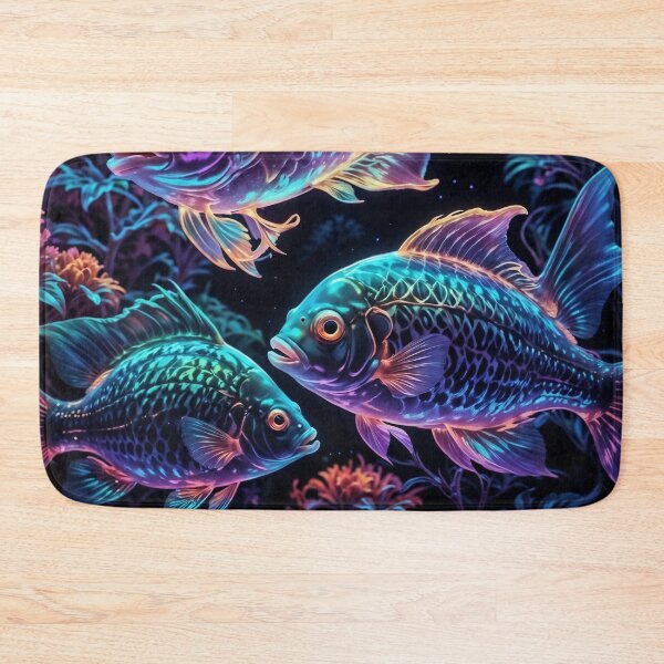 Item preview, Glowing fish in the darkness of the ocean designed and sold by CreativPurpose.