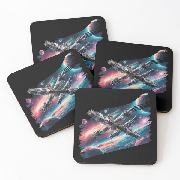 Item preview, Space Station flying around the planet Earth designed and sold by desinganddecor.