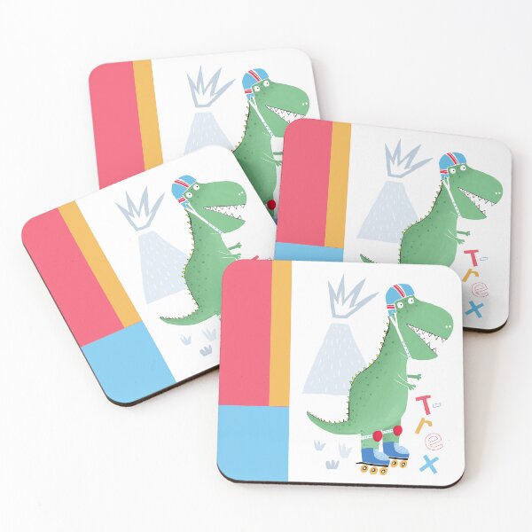 Item preview, Funny Roller Blading T-Rex with Colorful Text by Children's Artist Carla Daly designed and sold by Carla Daly.