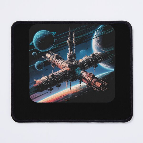 Item preview, Space Station flying around the planet Earth designed and sold by desinganddecor.