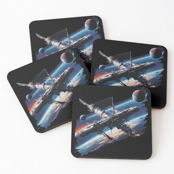 Item preview, Space Station flying around the planet Earth designed and sold by desinganddecor.