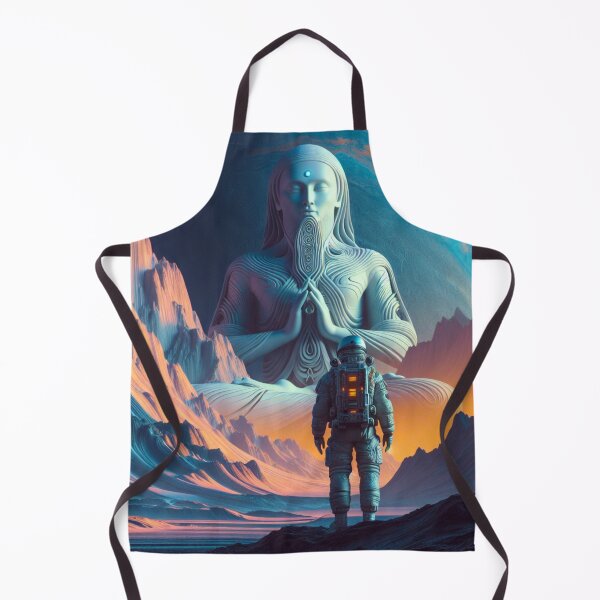 Item preview, Astronaut Discovers Meditating Alien Statue Distant Galaxy designed and sold by DEEZAYN.