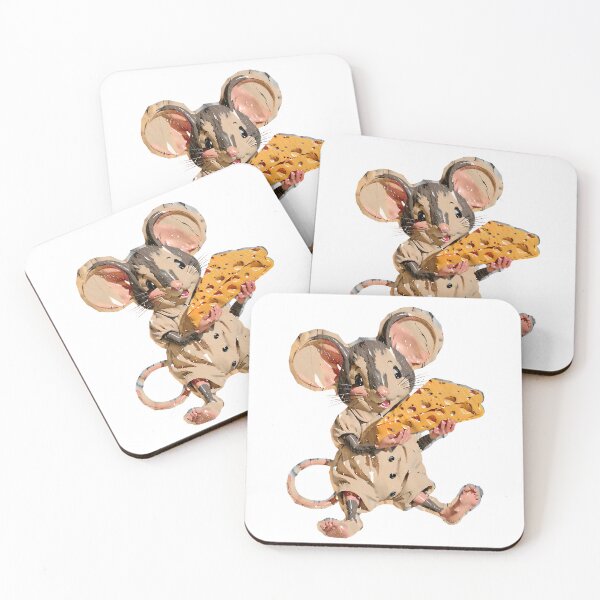 Item preview, Cute Retro Mouse with Cheese Scrapbook Design designed and sold by LarkaArt.