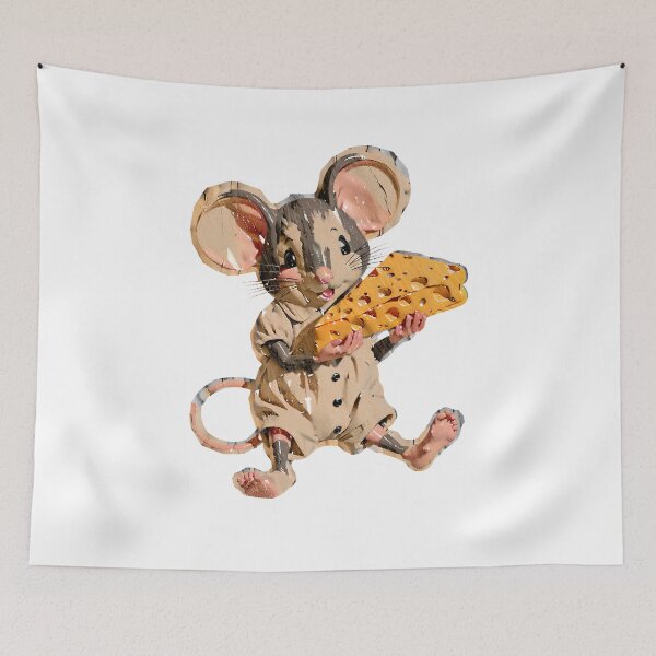 Item preview, Cute Retro Mouse with Cheese Scrapbook Design designed and sold by LarkaArt.