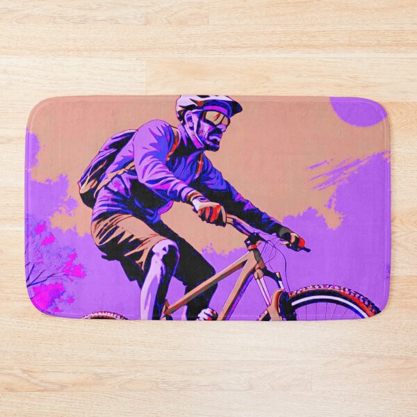 Item preview, Vivid Thrust: Purple and Orange MTB Rider designed and sold by GrizzlyCollective.