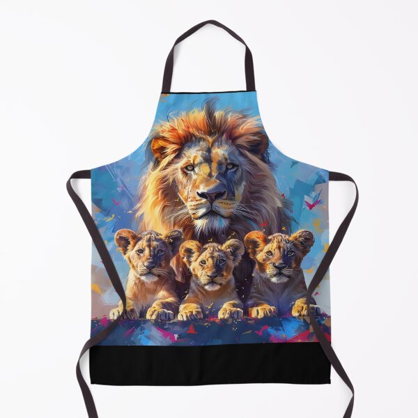 Item preview, Father Lion and His Cubs l Lion Classic designed and sold by LeahArts159.