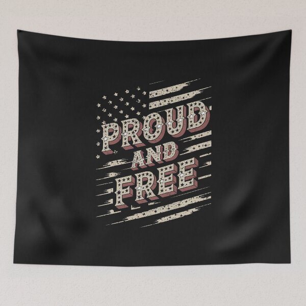 Item preview, '' Proud And Free '' United States Independence Day Proud to Be American T-Shirt  designed and sold by Witty Shirts.