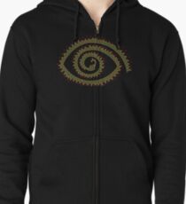 Psychedelic snake-eye 2 Zipped Hoodie