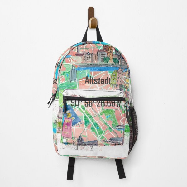 Item preview, Cologne Germany Köln Illustrated Map with Roads and Tourist Highlights designed and sold by artshop77.