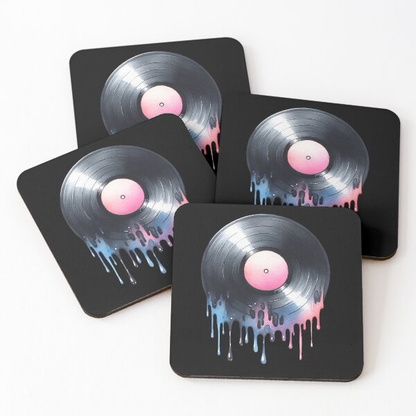 Item preview, Melting Vinyl Record Watercolor Art designed and sold by LuminShadowArt.