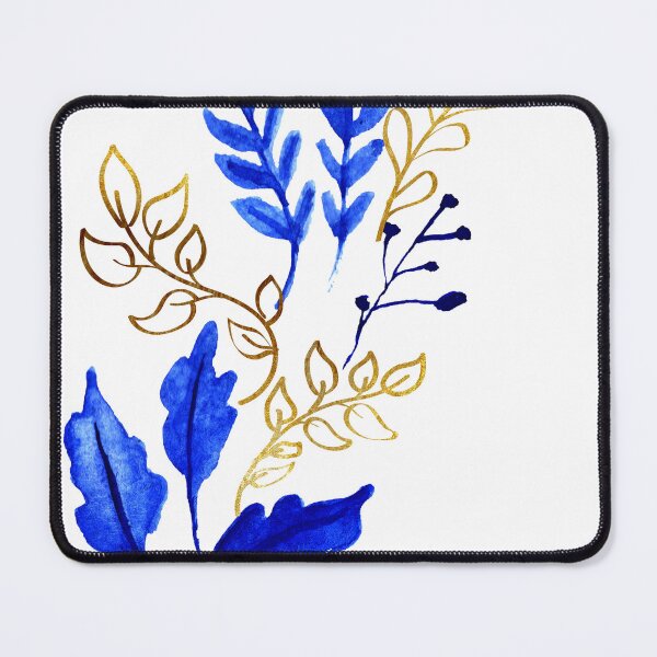 Item preview, Gold Foil and Dark Blue Leaves designed and sold by Aithlin123.