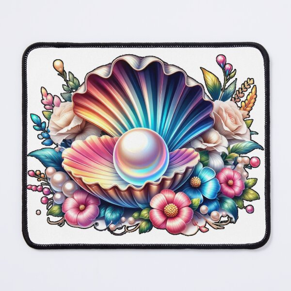 Item preview, Clamshell with Pearl and Flowers 1 designed and sold by SchokoGoth.