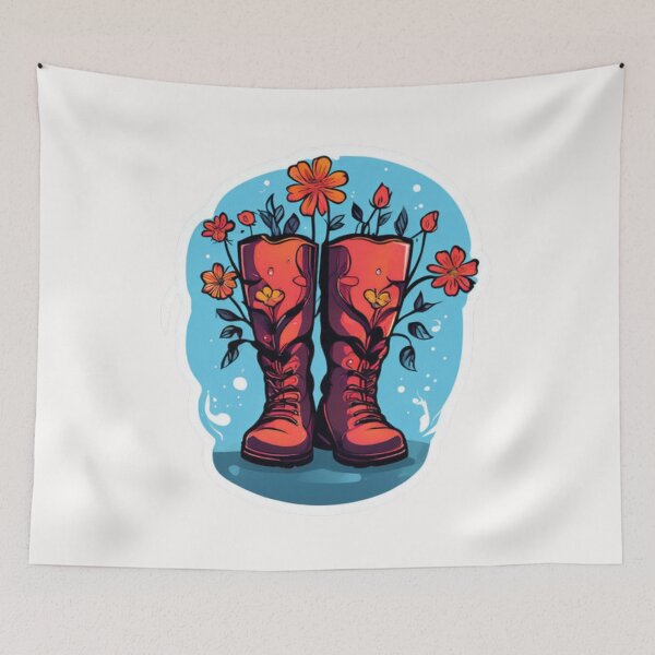 Item preview, Boot flower design designed and sold by Planetporridge.