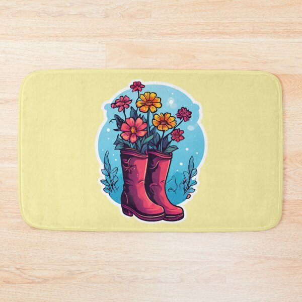 Item preview, Flowers in boots designed and sold by Planetporridge.