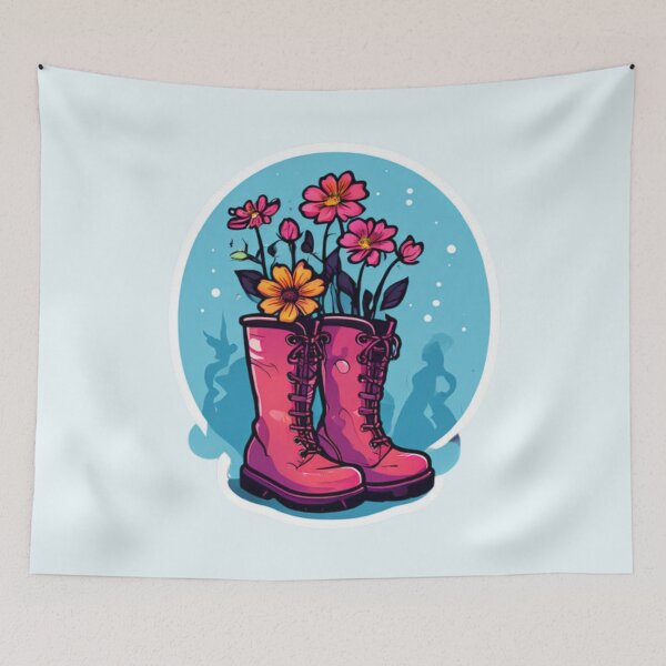 Item preview, Boot flower art designed and sold by Planetporridge.