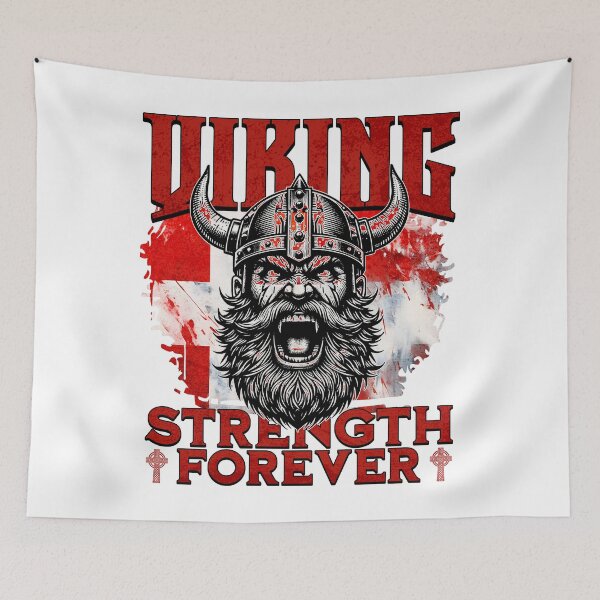 Item preview, Viking Legacy: Danish Strength Forever in Red and White designed and sold by Place-Heritages.