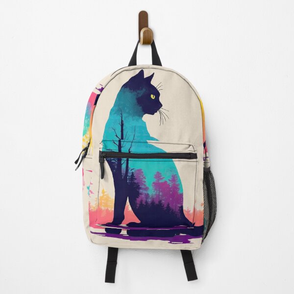 Item preview, Black and cute cat on nature  designed and sold by Javier Narváez Solarte.