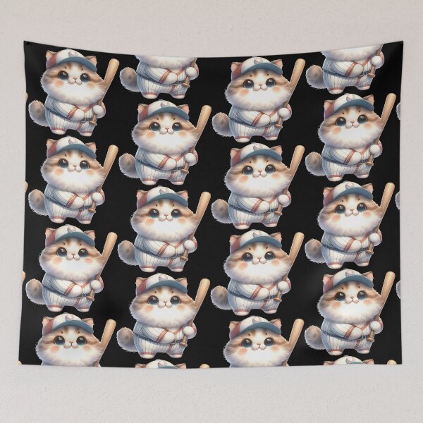 Item preview, Funny animals. Baseball graphics with a cat designed and sold by BanShopDG.