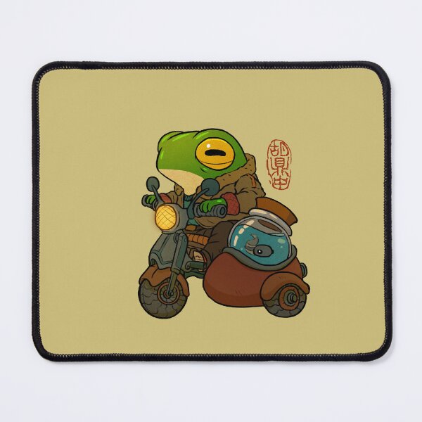 Item preview, road trip motorcycle frog artwork asian style designed and sold by DingHuArt.
