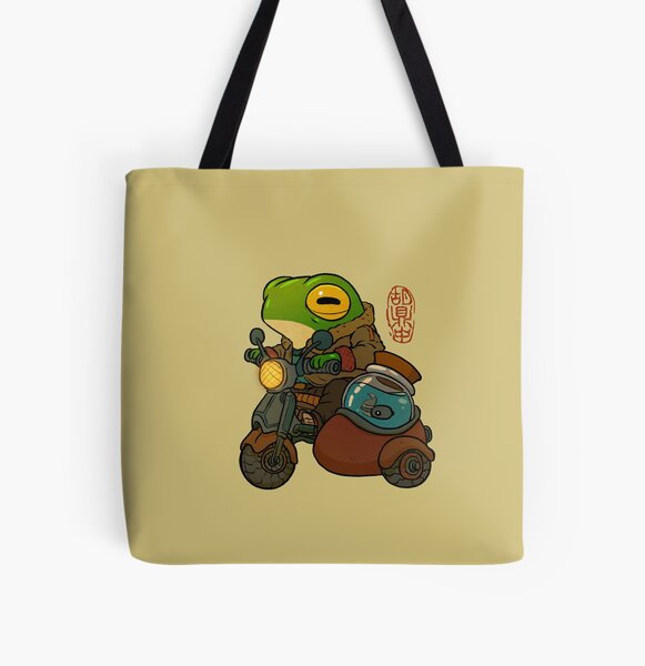 Item preview, road trip motorcycle frog artwork asian style designed and sold by DingHuArt.