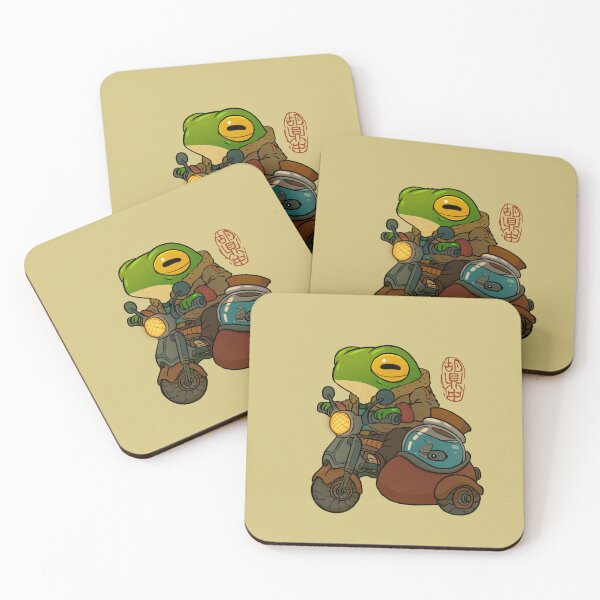 Item preview, road trip motorcycle frog artwork asian style designed and sold by DingHuArt.