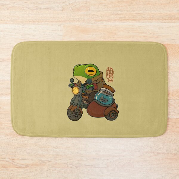 Item preview, road trip motorcycle frog artwork asian style designed and sold by DingHuArt.