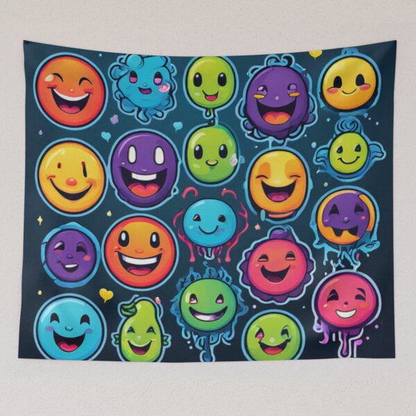 Item preview, Smiley Faces Pattern designed and sold by Planetporridge.