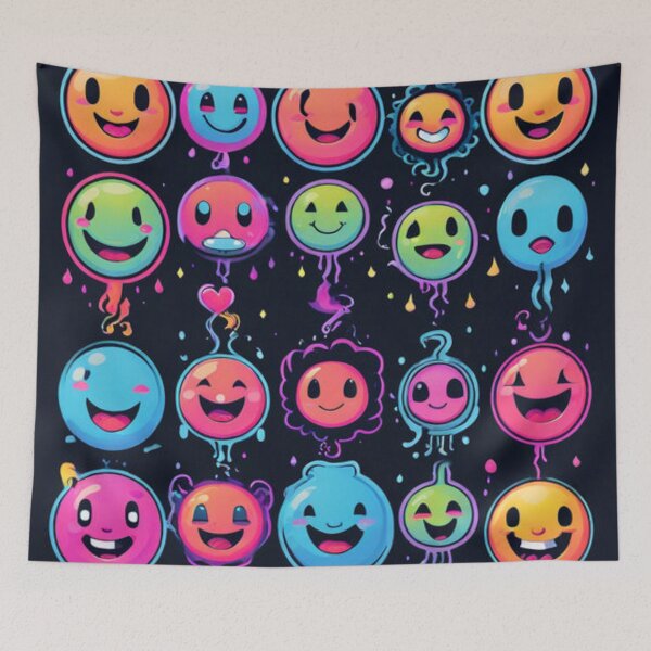 Item preview, Smiley Faces Pattern 2 designed and sold by Planetporridge.