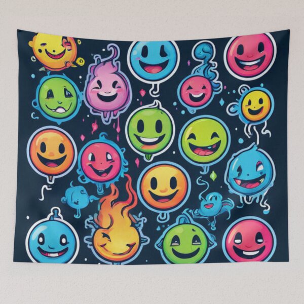Item preview, Smiley Faces Pattern 3 designed and sold by Planetporridge.