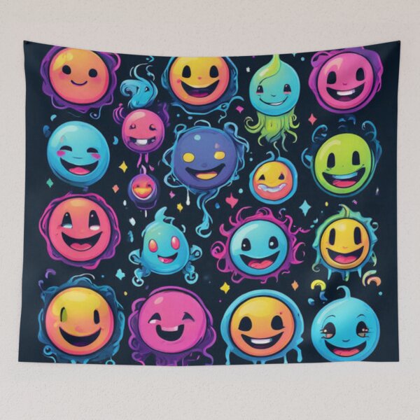Item preview, Smiley Faces Pattern 4 designed and sold by Planetporridge.