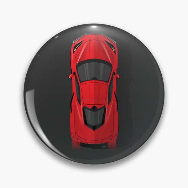 Item preview, Chevy Corvette C8 Red Top Down Illustration designed and sold by blackdogshop.
