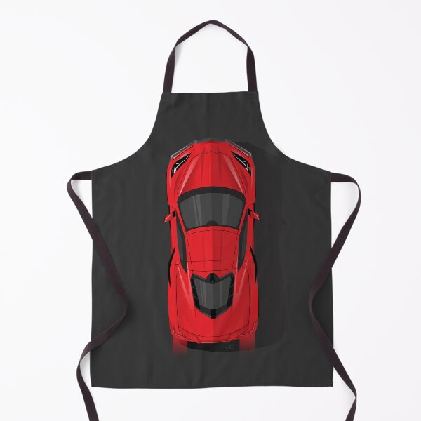 Item preview, Chevy Corvette C8 Red Top Down Illustration designed and sold by blackdogshop.