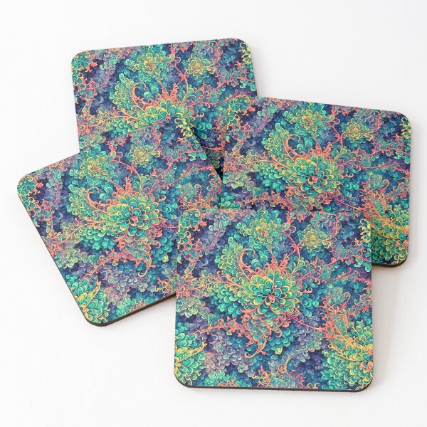 Item preview, Fractal Flowers in Greens designed and sold by DD Design.