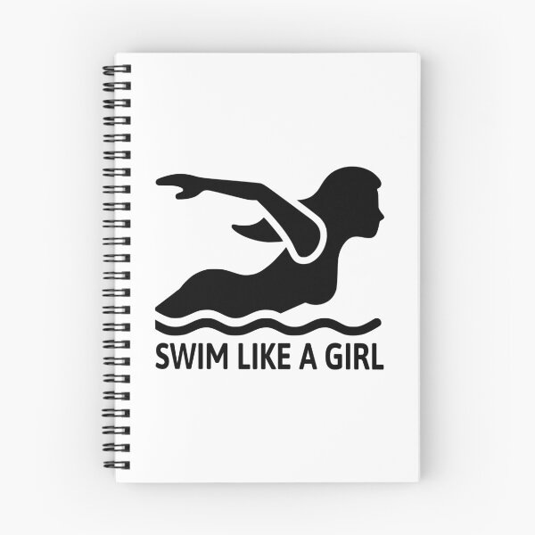 Item preview, Swim like a girl! Swim Fast Black And White designed and sold by PMCreative.