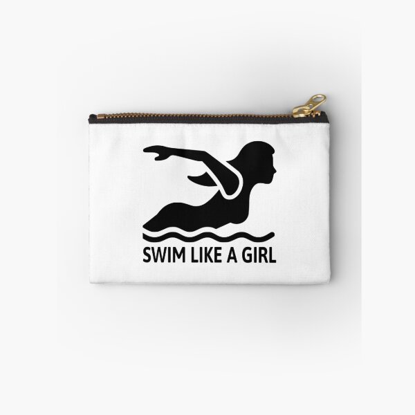Item preview, Swim like a girl! Swim Fast Black And White designed and sold by PMCreative.