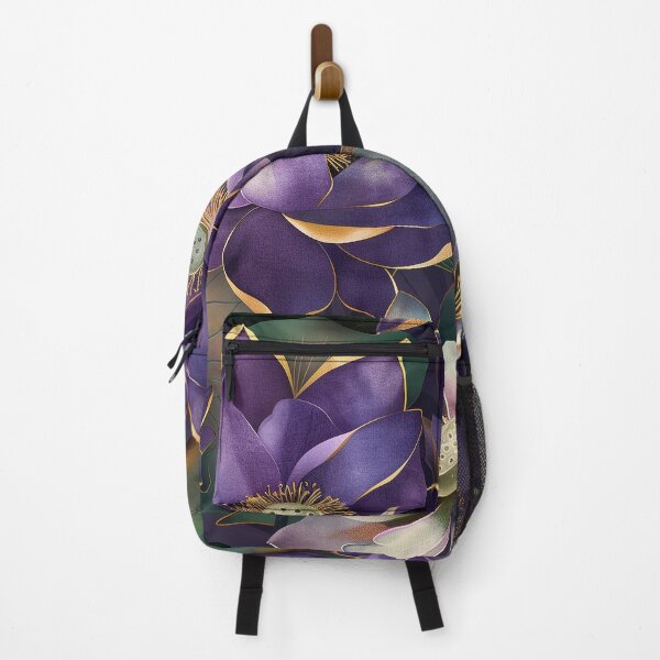 Item preview, Lotus flower pattern in violet, lilac, green and gold. designed and sold by Dream scape  of Lucy.