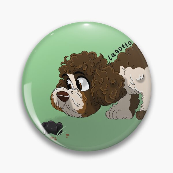 Item preview, Logotto Romagnolo sniffing a truffle  designed and sold by mrixondraws.