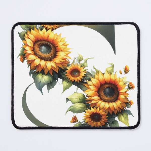 SUNFLOWER LETTER S Mouse Pad