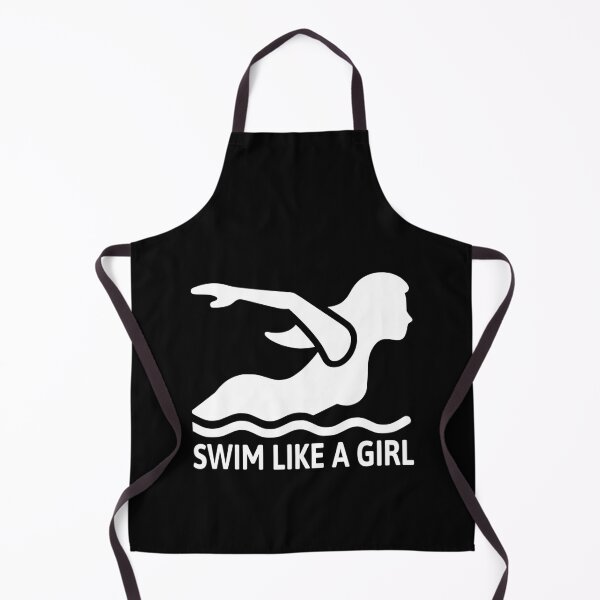 Item preview, Swim like a girl! Swim Fast White And Black designed and sold by PMCreative.